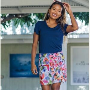 M Rip Skirt by Hawaii Wildflower Watercolor Wrap Skirt